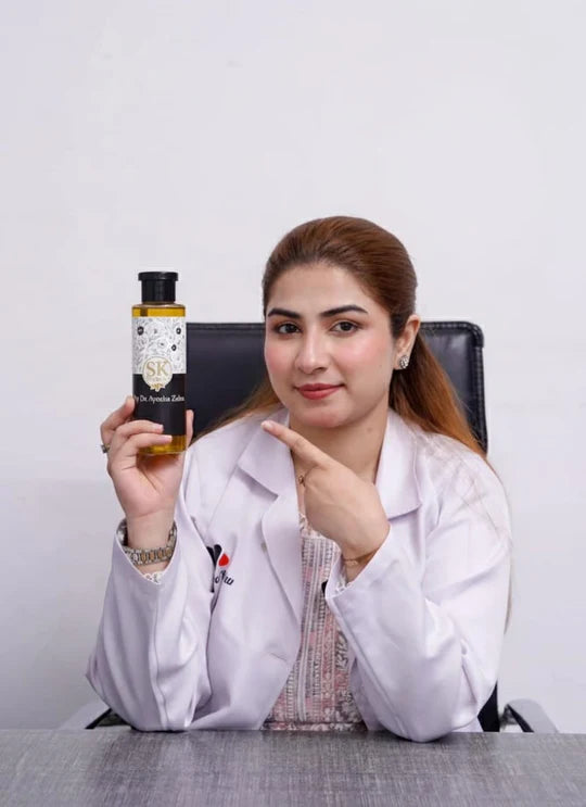 Dr. Ayesha Zahra shows how to increase breast size naturally with her organic formula.